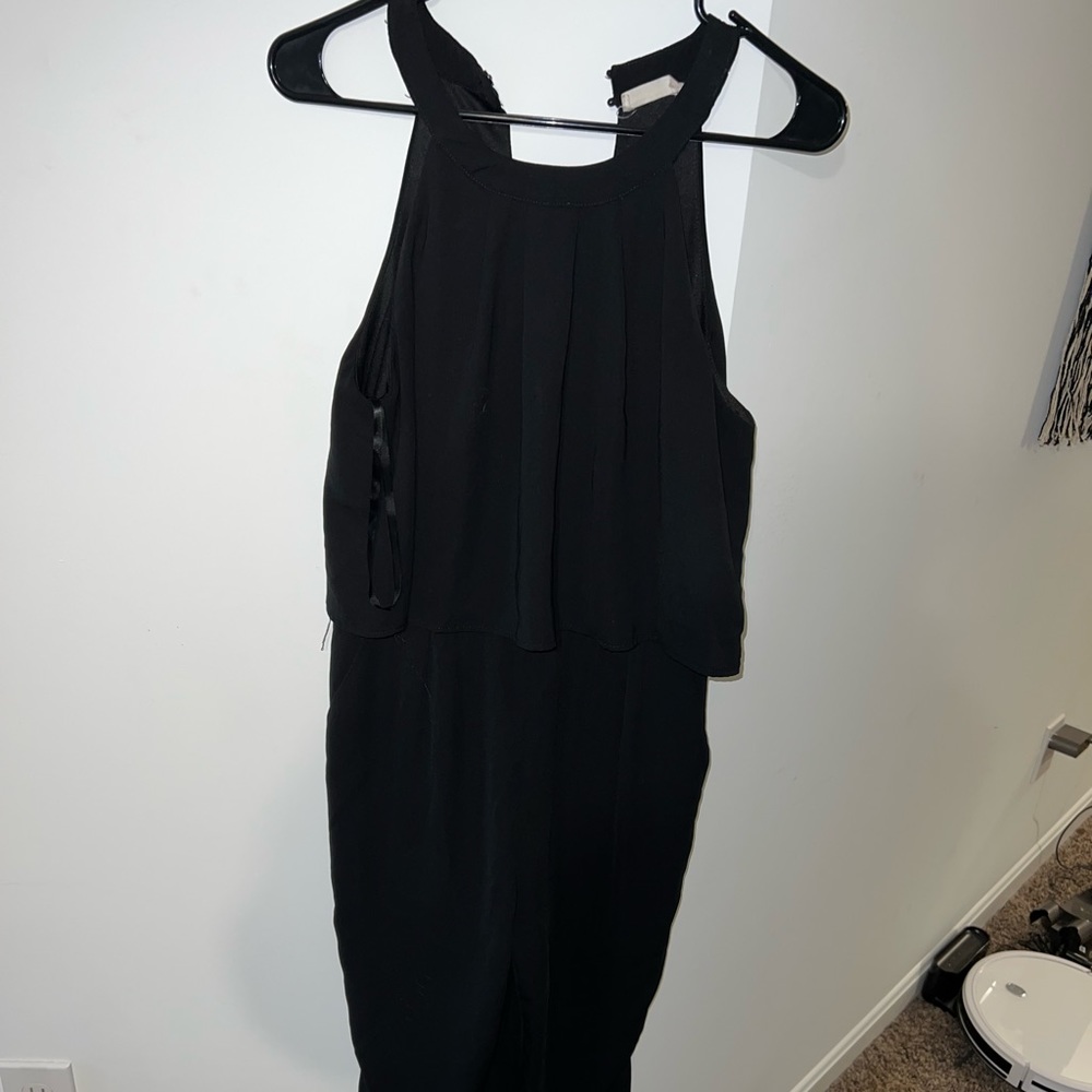 Black jumpsuit with flowy top